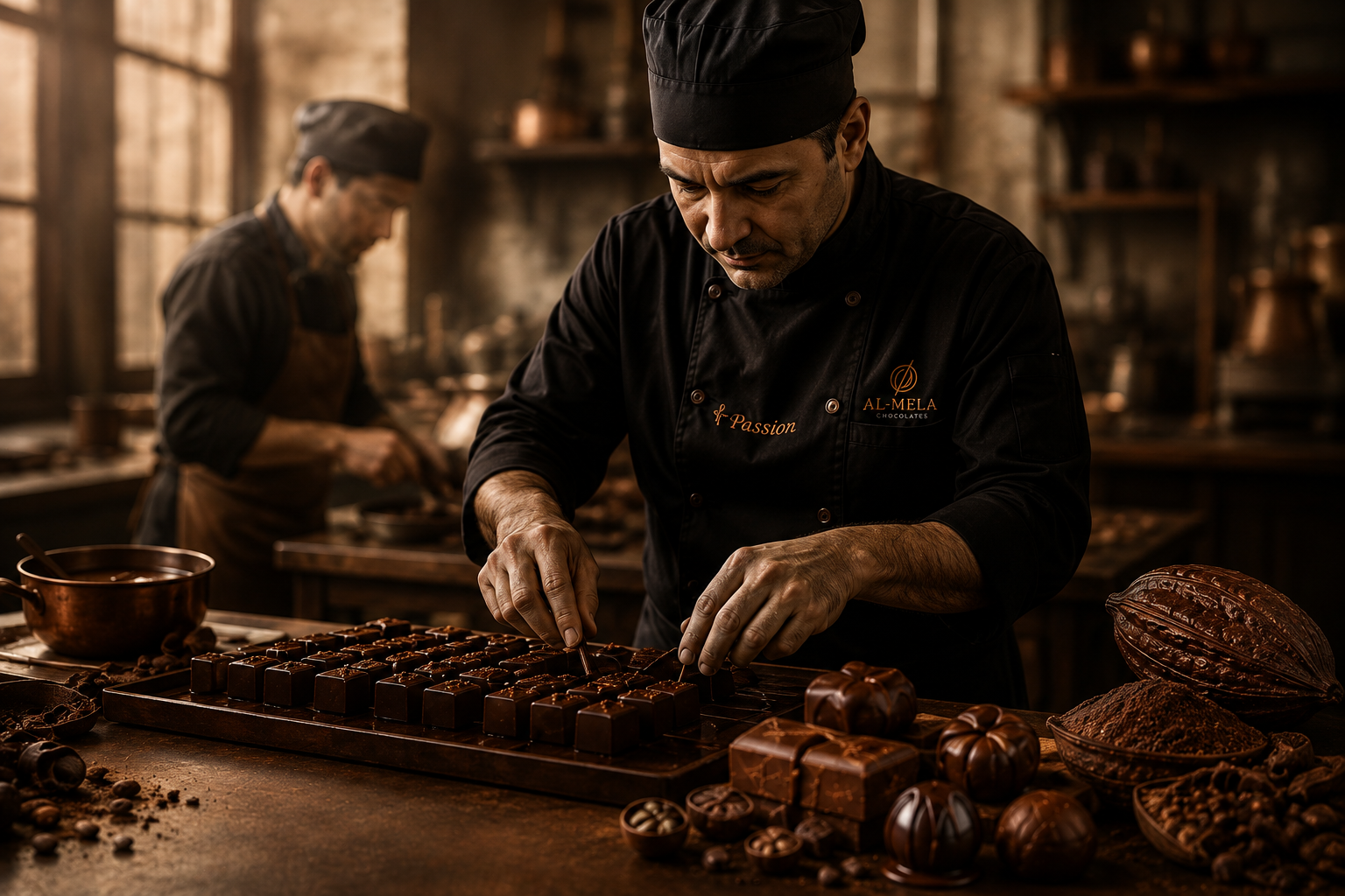 Chocolatier working